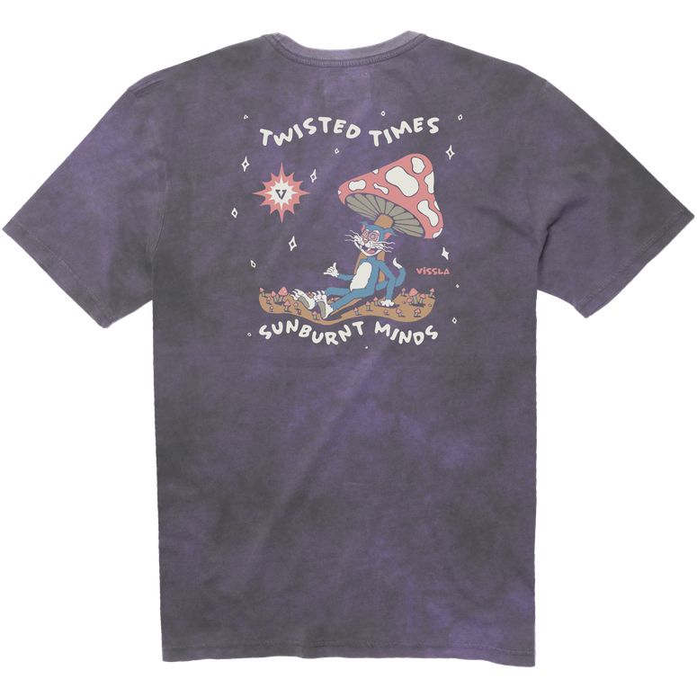 Vissla Toasted Tie Dye Tee - Dusty Lilac Mens T Shirt