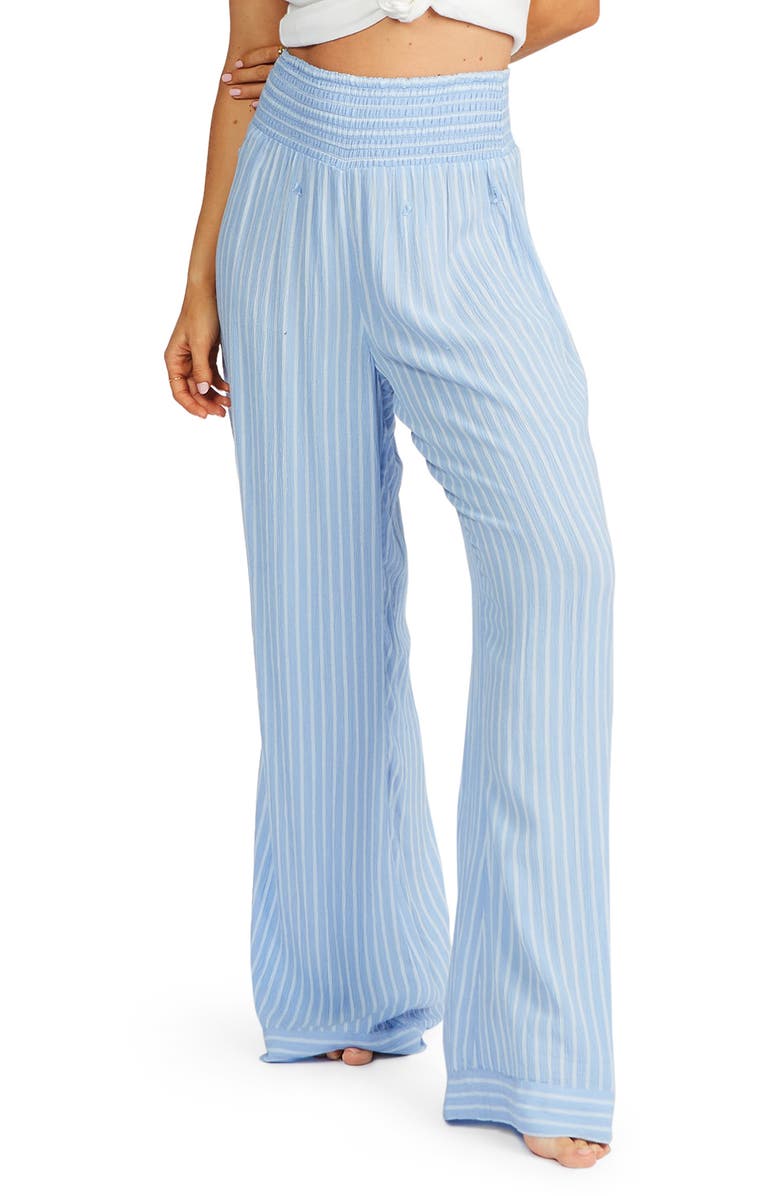 Billabong Daybreak Beach Pant - Light Blue Stripe womens pant
