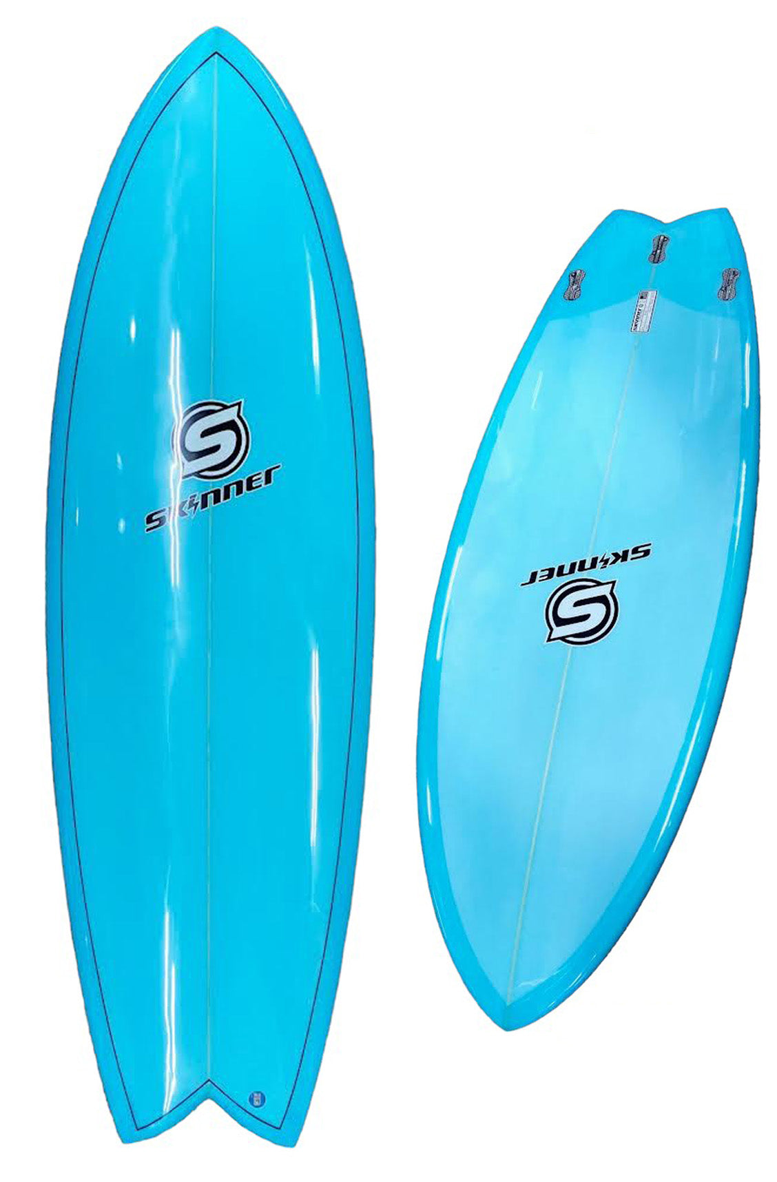 Skinner Surfboards 5'7 x 21 x 33.5L Twin Fin Surfboard Resin Tint Surfboards