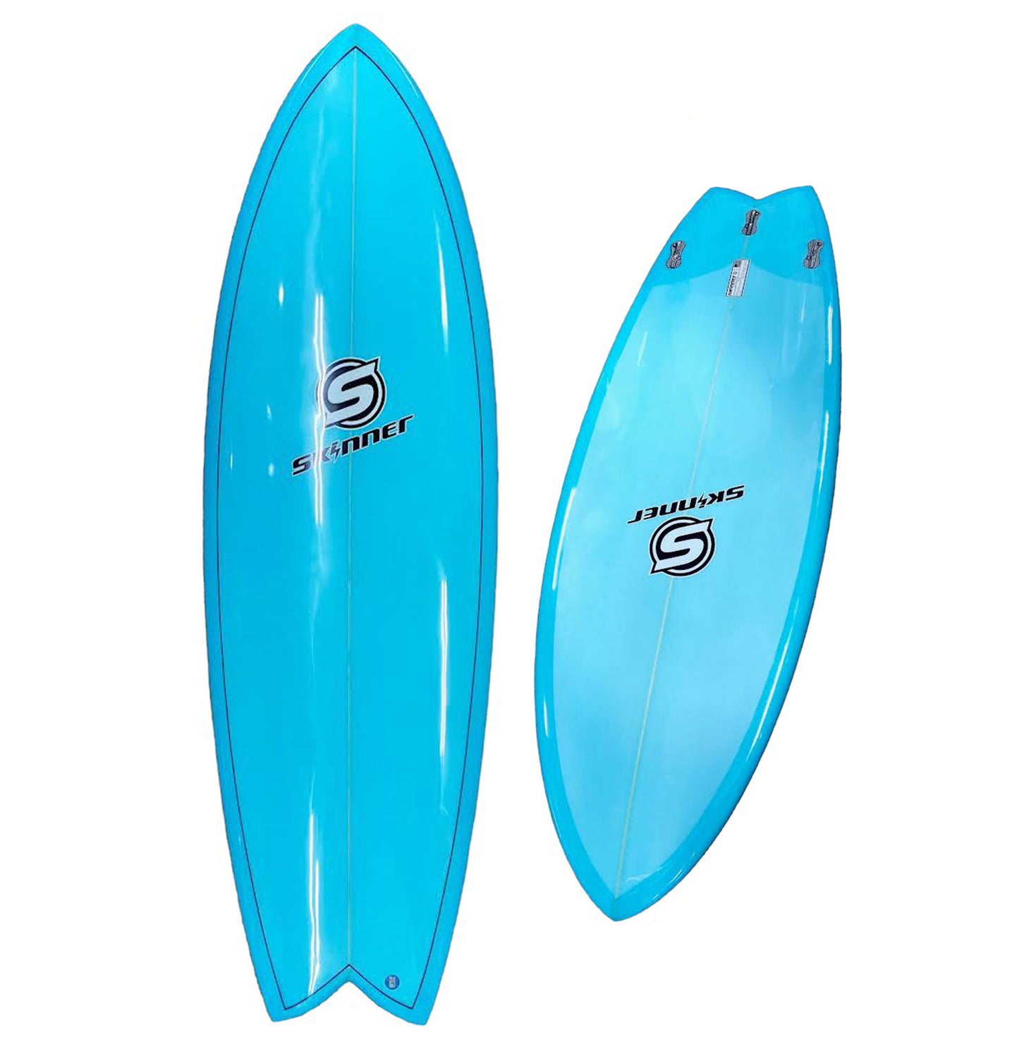 Skinner Surfboards 5'7 x 21 x 33.5L Twin Fin Surfboard Resin Tint Surfboards