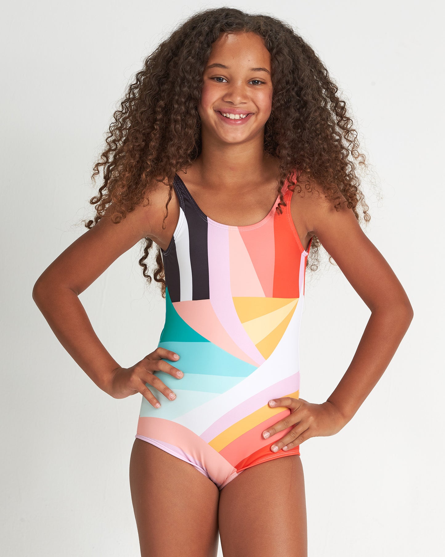 Billabong Easy on Me Girls 1 Piece Swimsuit - Multi youth swimwear