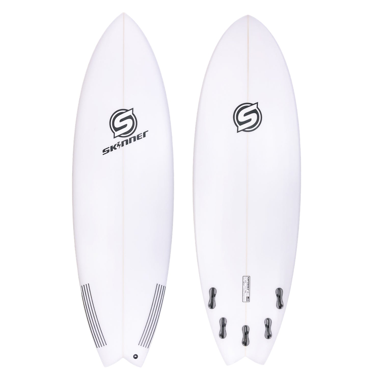 Skinner 6'0 x 22" x 40 Liters Poly 5 fin Fish Surfboard Surfboard