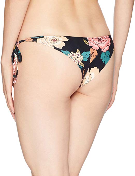 Billabong Linger On Tanga Bikini Bottom Black Pebble womens swimwear