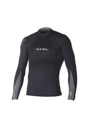 XCEL Mens L/S Axis Wetsuit Top - AST Colors Wetsuit Top