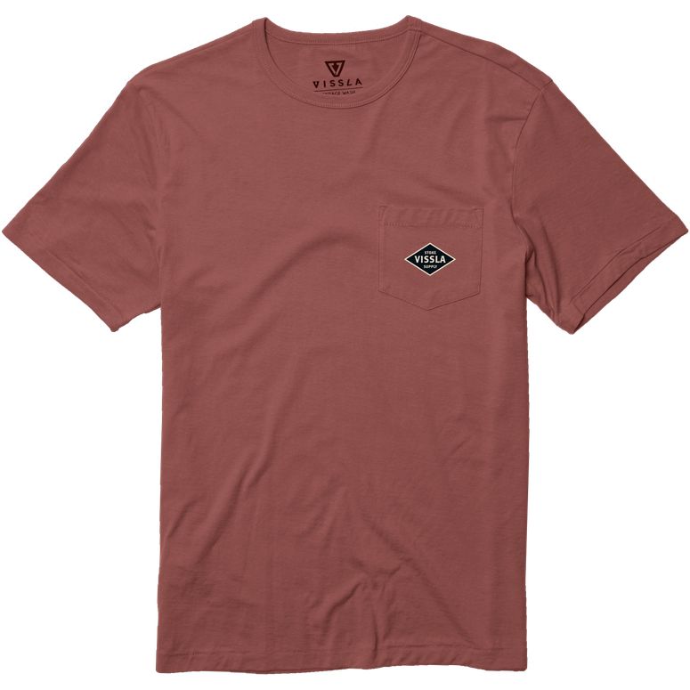 Vissla Barnstrom Pocket T-Shirt - Rusty Red Mens T Shirt