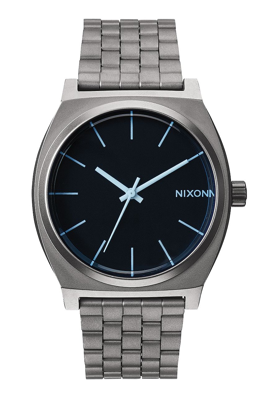 Nixon Time Teller Watch - Gunmetal Blue Crystal Watches