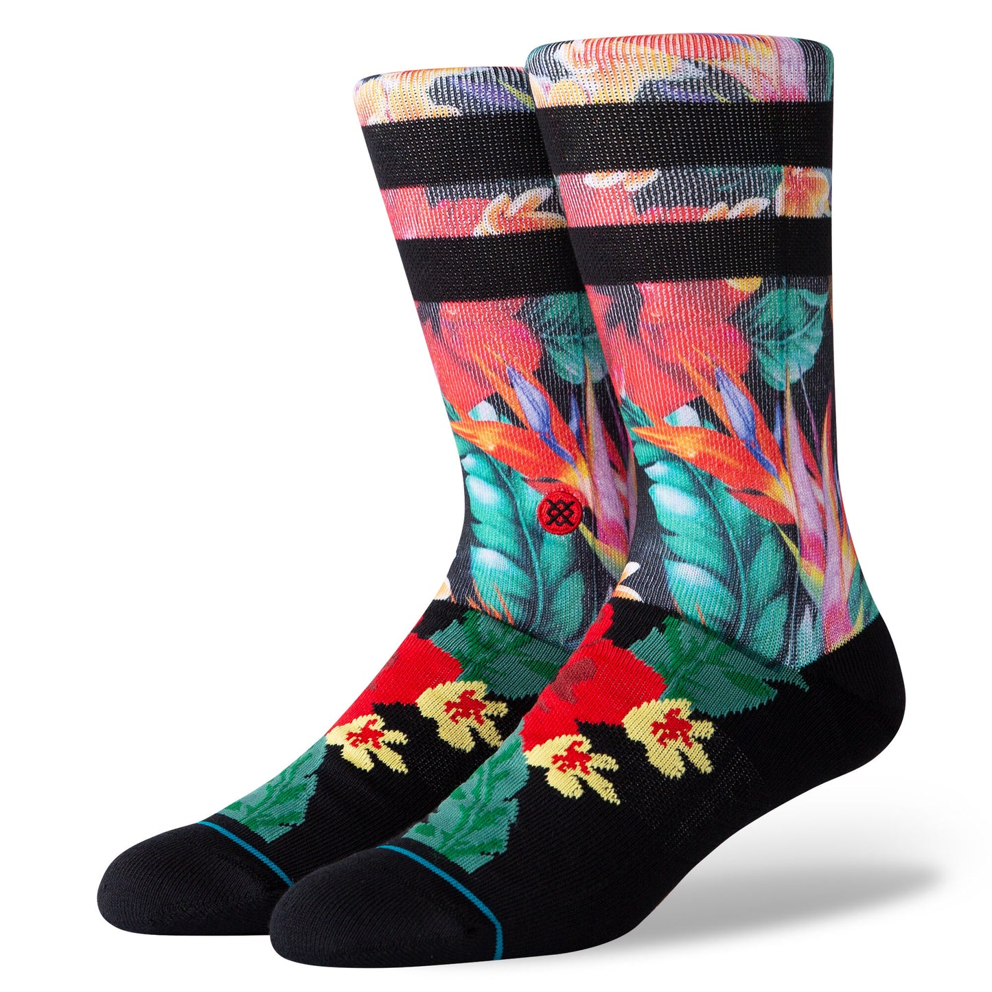 Stance Pau Floral Socks - Black (Size: L) Socks