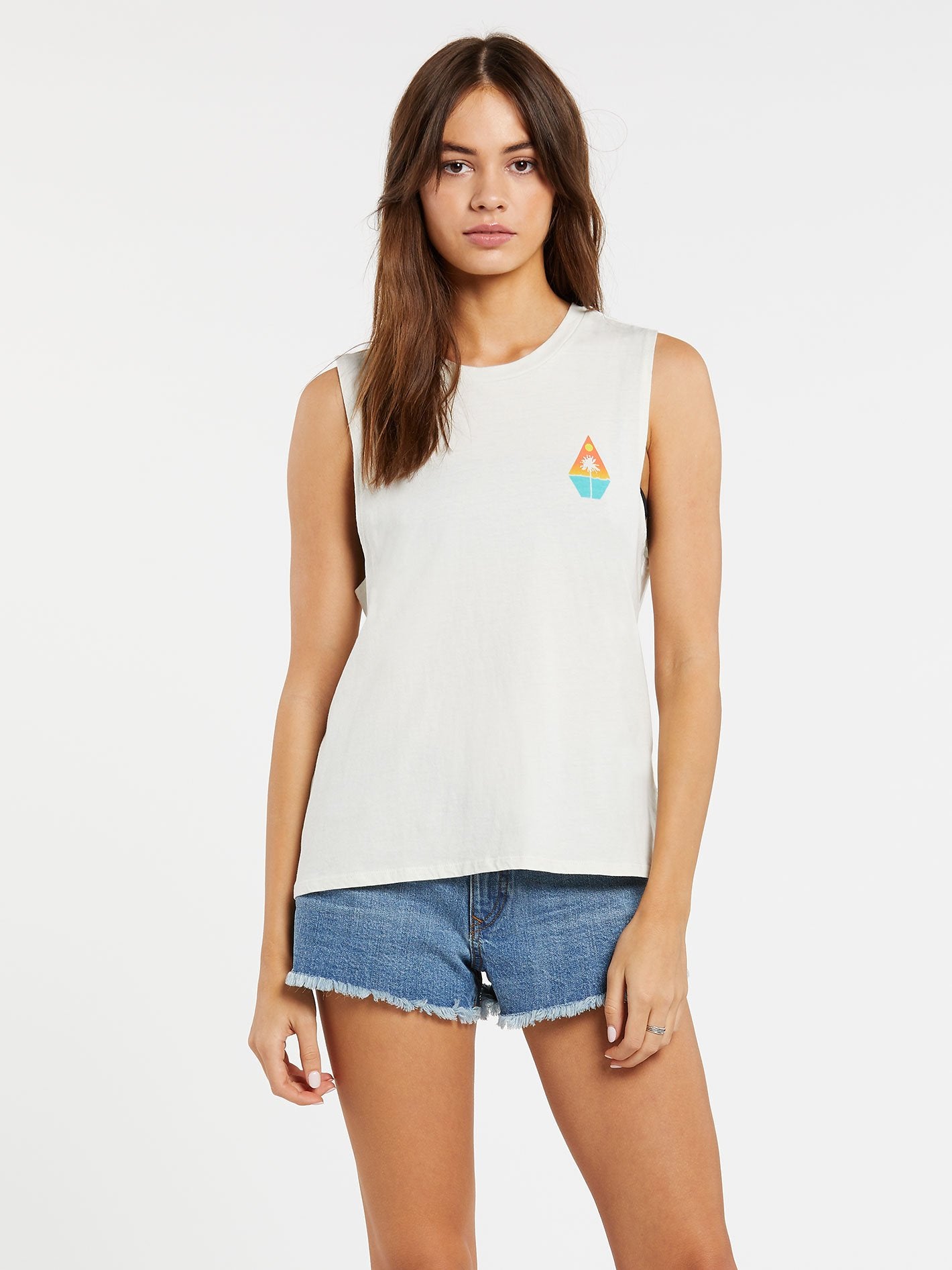 Volcom Sorry Babe Muscle Tank - Mist Womens Top