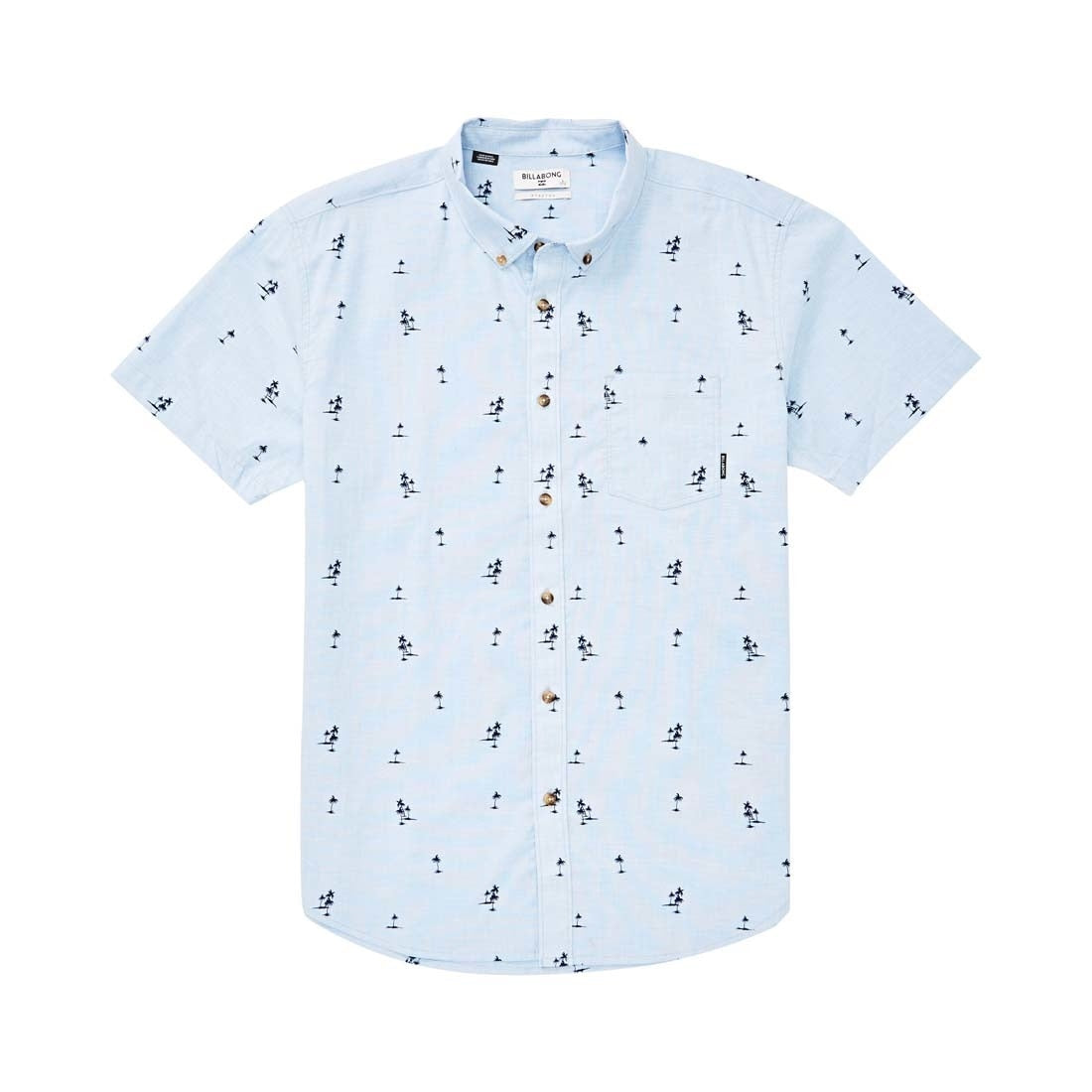 Billabong Sundays Mini SS Woven T Shirt - Light Blue Mens Woven