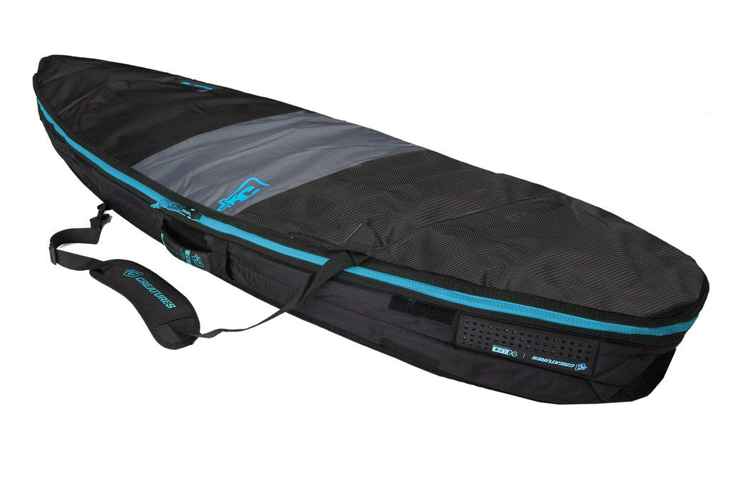 Creatures Of Leisure 6'0" Day Use Board Bag - Charcoal/ Cyan surfboard bag