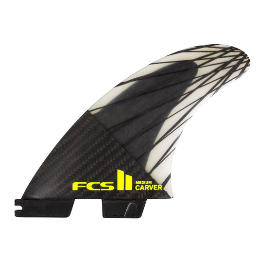 FCS II Carver PC Carbon Black Acid Thruster Surf Fins 3 fin Set Fins