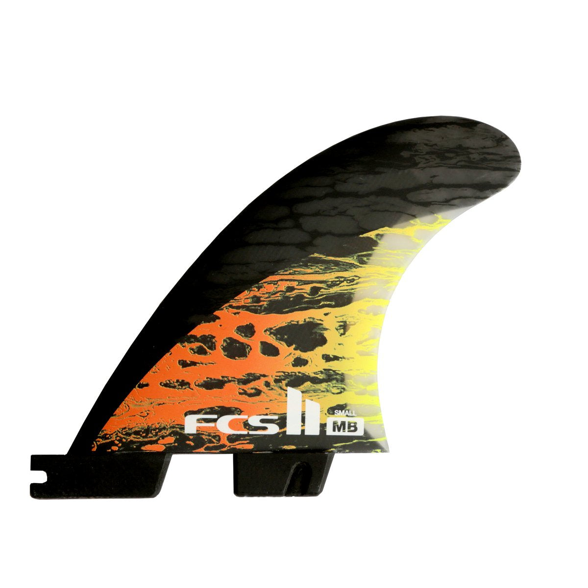 FCS II MB PC Carbon Matt Biolos Lost Medium TRI FIN SET Blue or Green Carbon 3 Fin Set Fins Small Orange