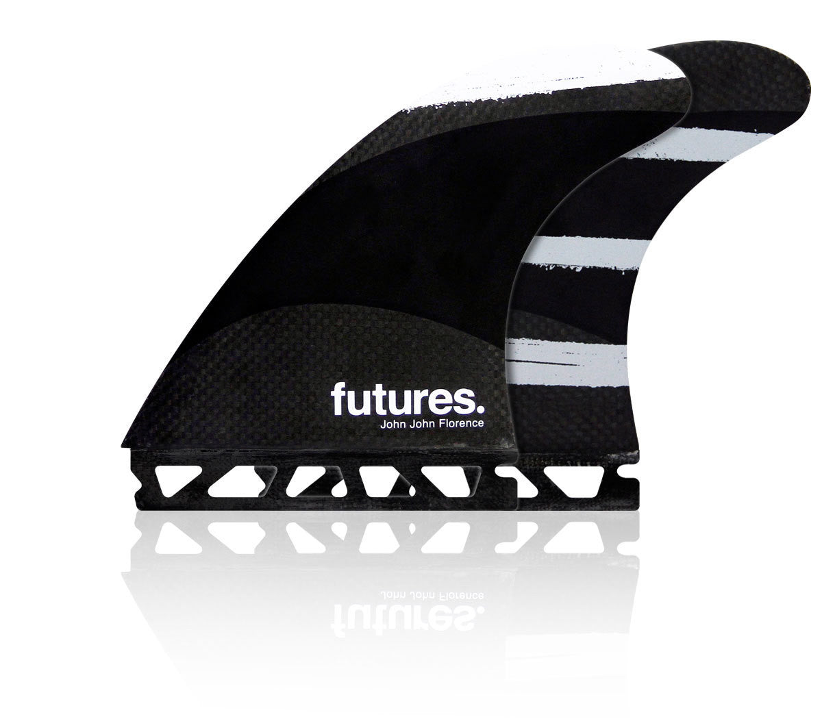 Futures Fins John John Florence Large Techflex White Grey Thruster Fins 5557462 Fins