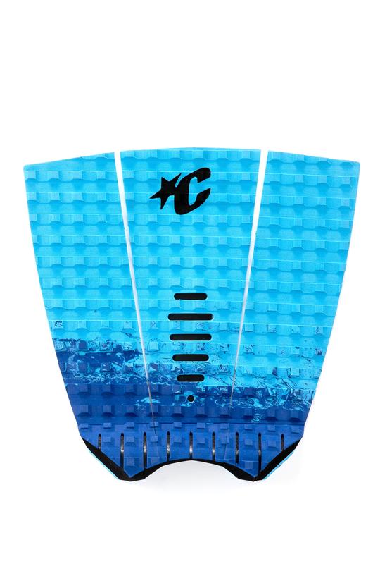 Creatures Of Leisure Mick Fanning Performance Signature Traction Pad - Black Cyan - Eco Pure Biodegradable Traction Pad Cyan Fade Black