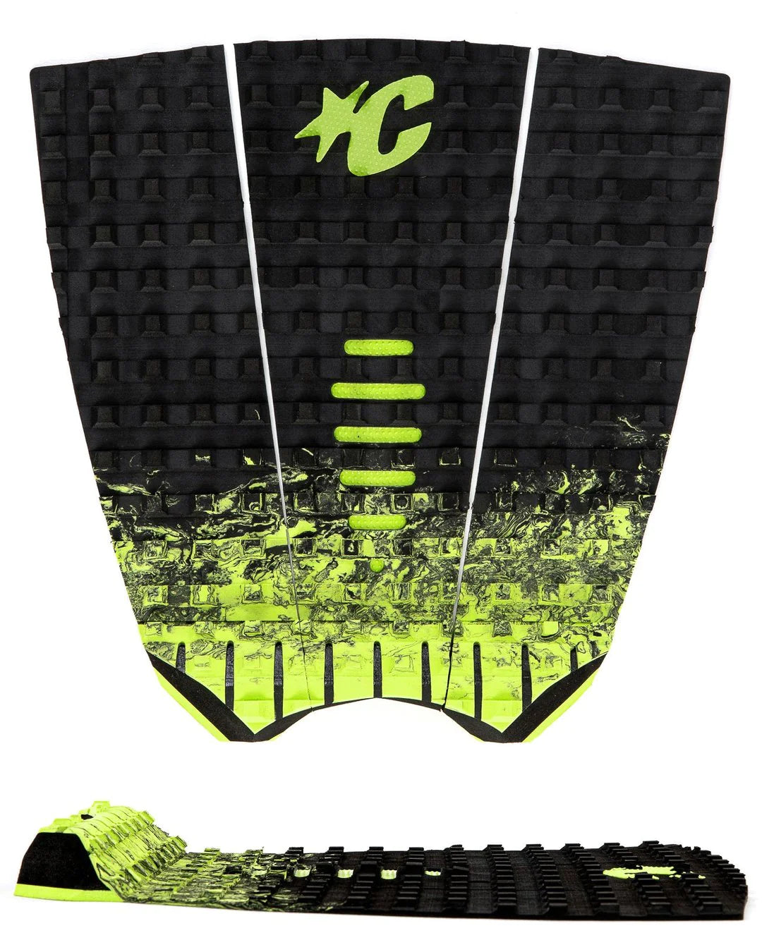 Creatures Of Leisure Mick Fanning Performance Surfboard Traction Pad Traction Pad Black Lime Fade