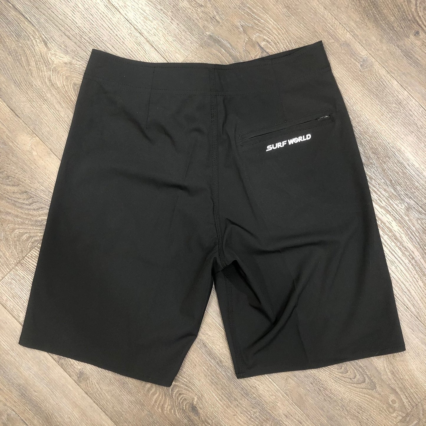 Surf World Collection All Blackout FL Boardshorts - All Black - Florida Mens Boardshorts
