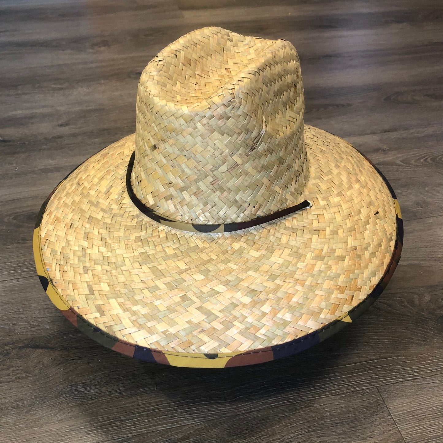 Goldcoast Kenny Camo Underbrim Straw hat - Natural Lifeguard Hat