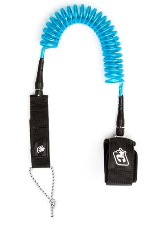 Creatures Of Leisure Sup 10 Coiled Ankle Sup Leash - BLK - BLUE BLK SUP Leash BLUE BLACK