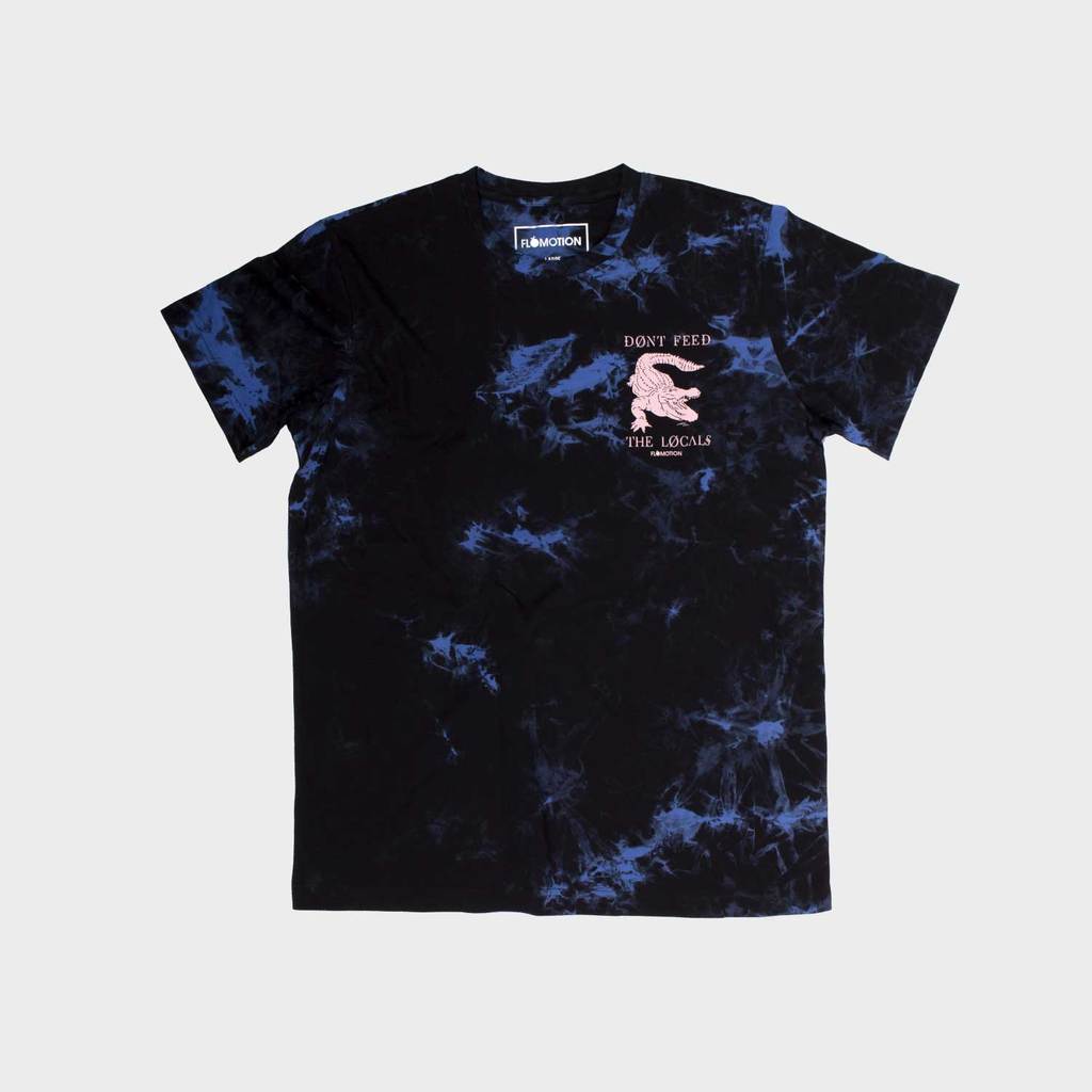 Flomotion Locals Tie Dye SS Mens T Shirt - Light Blue / Aqua Mens T Shirt