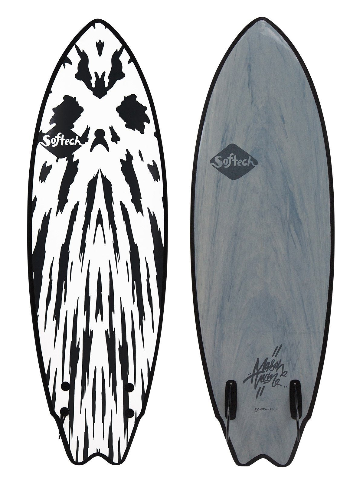 Softech 5'10 Mason Ho Fish Twin fin Soft Surfboad 5'10": 38L Softboard