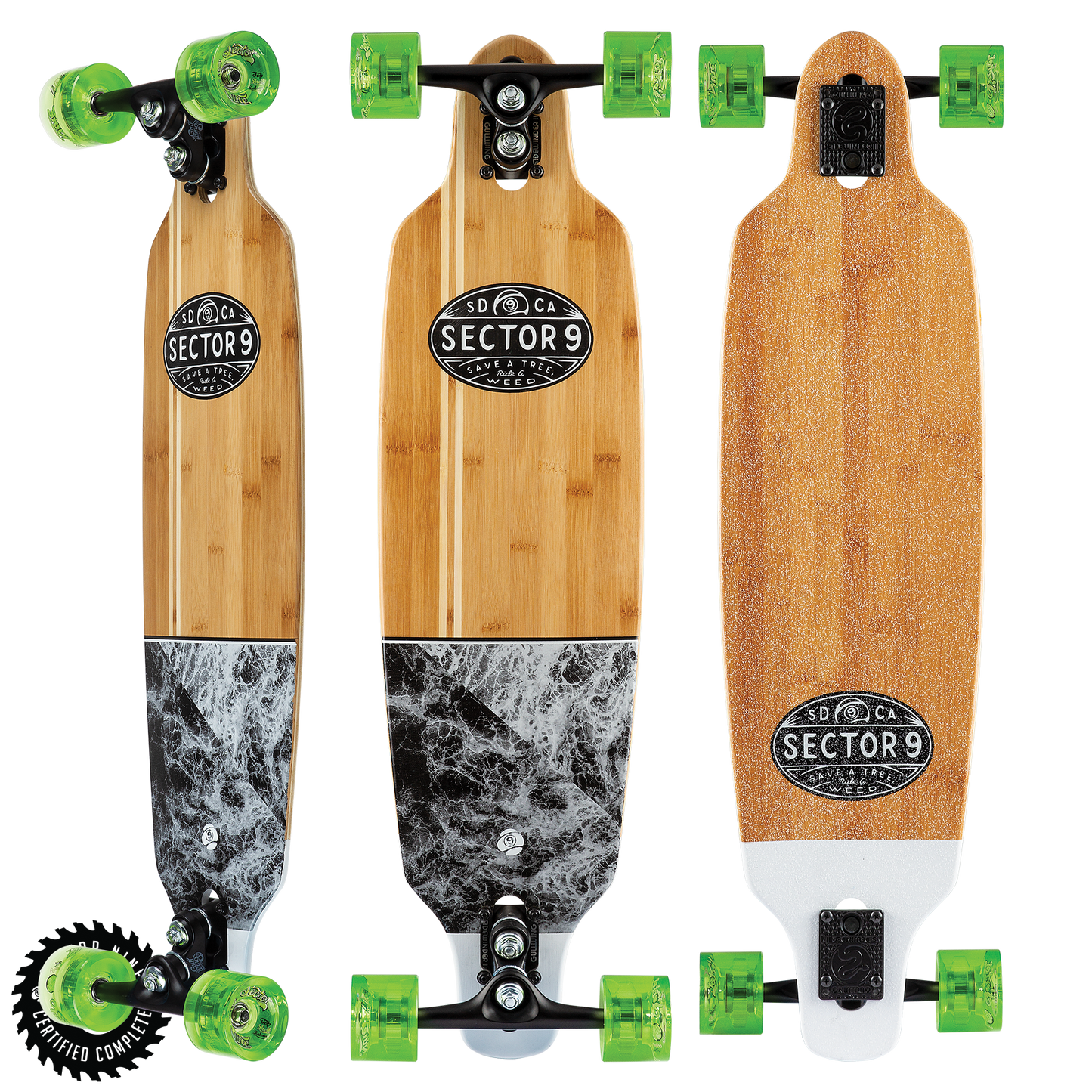 Sector 9 Monsoon Shoots Dropthru Bamboo Complete Longboard Skateboard Longboard Skateboard