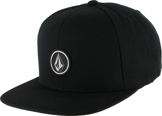 Volcom Quarter Twill Black Snapback Hat Mens Hat