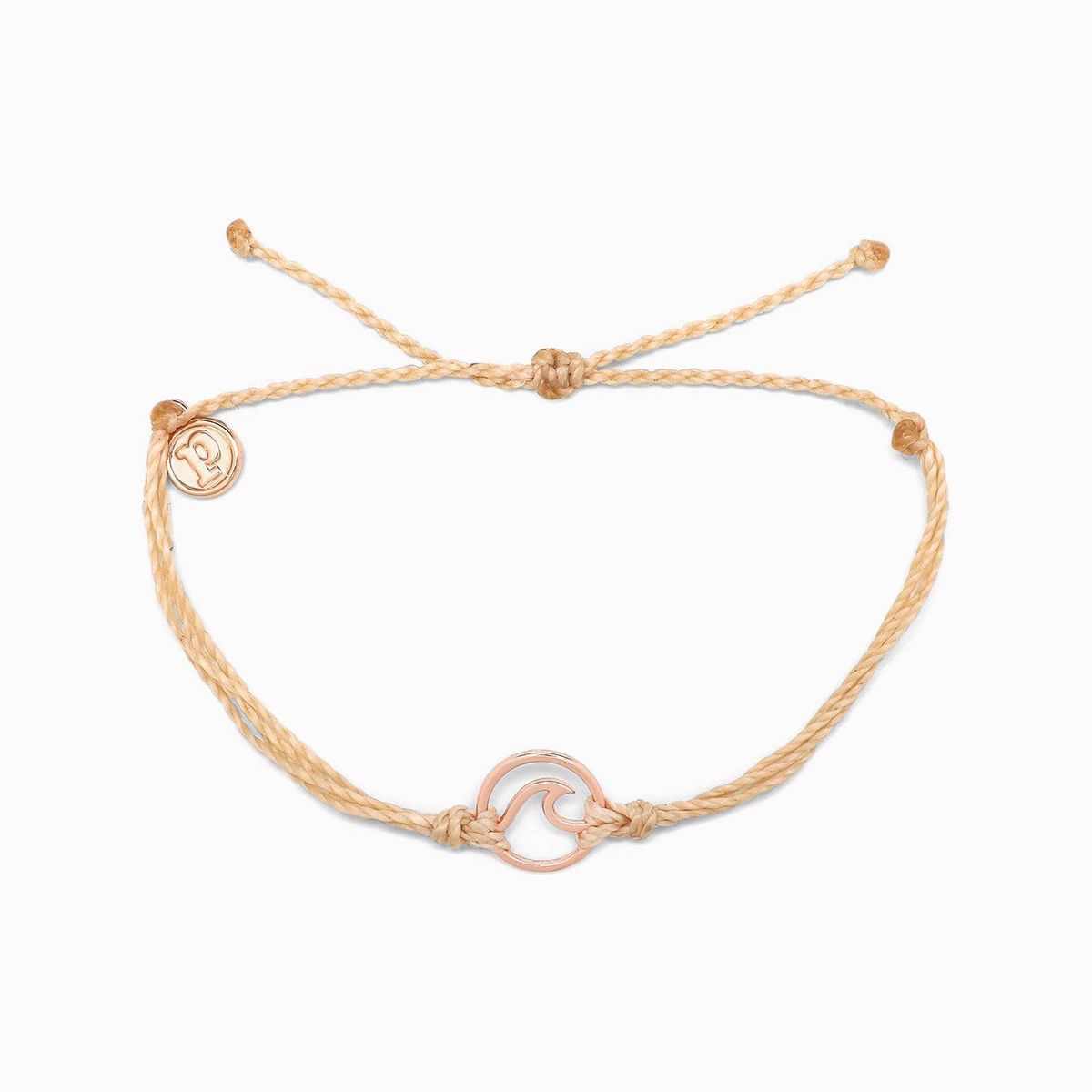 Pura Vida Rose Gold Wave Charm Bracelet - Sand Jewelry
