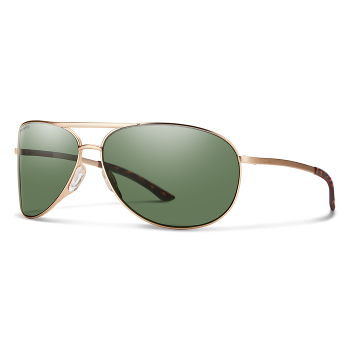 Smith Serpico 2 Chromapop Matte Gold Polarized Grey Green Lens Sunglasses Sunglasses