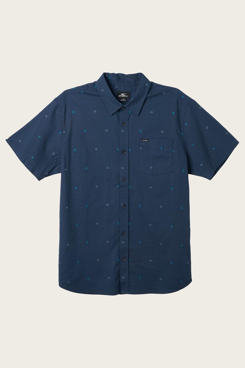 Oneill Tame Dobby Mens Woven T Shirt - Navy 2 Mens Woven