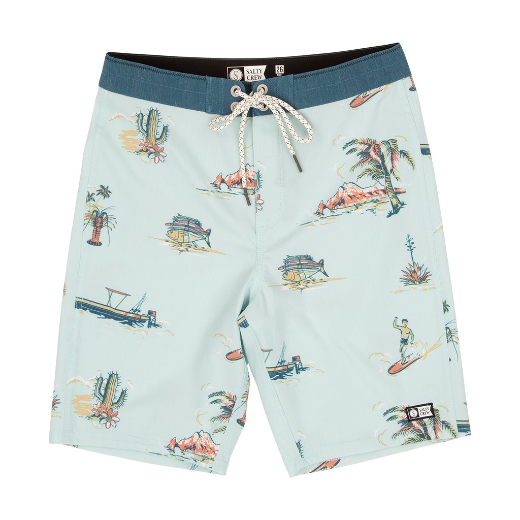 Salty Crew Boys Pescador Boys Boardshorts - Aqua Boys Boardshorts