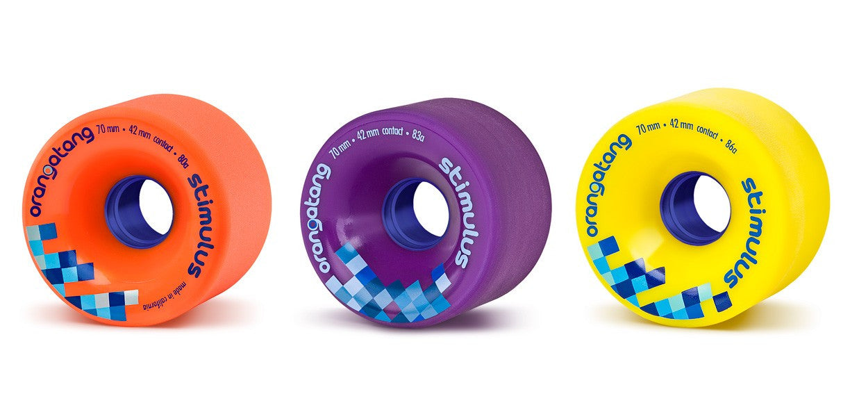Orangatang Stimulus 70MM Skateboard Wheels - Blue - Orange - Yellow - Purple wheels