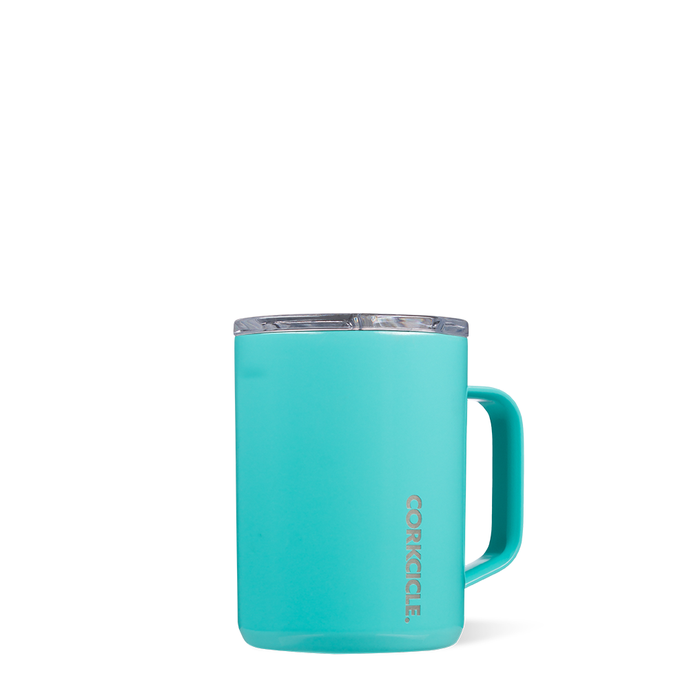 Corkcicle Triple Insulated Coffee Cup 16oz Cup - Turquoise Drinkware