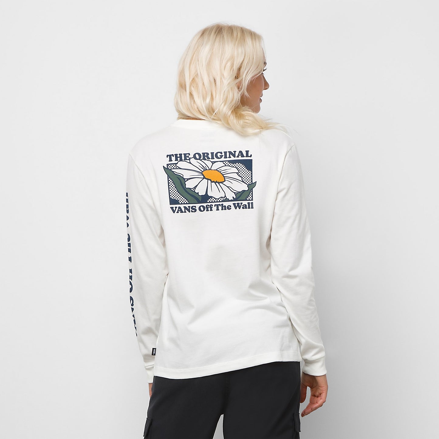 Vans Sevvy Women's LS Boyfriend Tee- Marshmallow Womens T Shirt