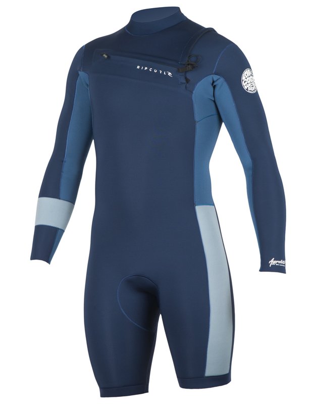 Rip Curl Aggrolite LS Spring Suit - Black / Navy Wetsuit NVY