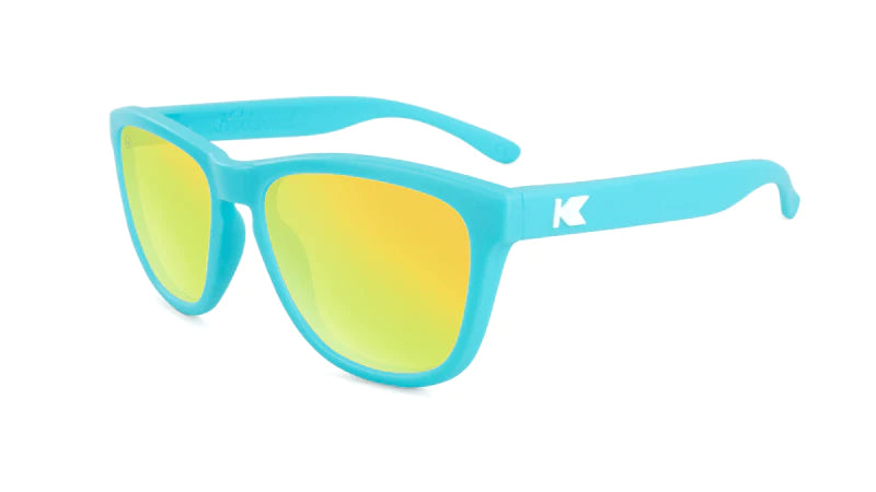 Knock Around kids premium Polarized Matte Blue Yellow sunglasses Sunglasses