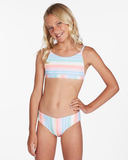 Billabong Stoked On Stripes Girls' Bikini Set - Multi