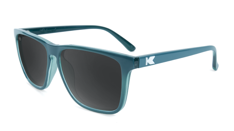KnockAround Fast Lanes Teal Geode Smoke Polarized Sunglasses Sunglasses