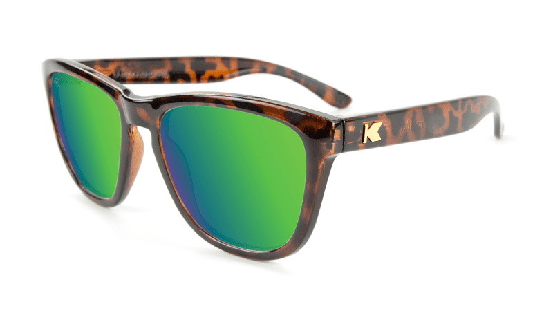 Knockaround Premiums Sunglasses - Glossy Tortoise Shell Green Moonshine SUNGL