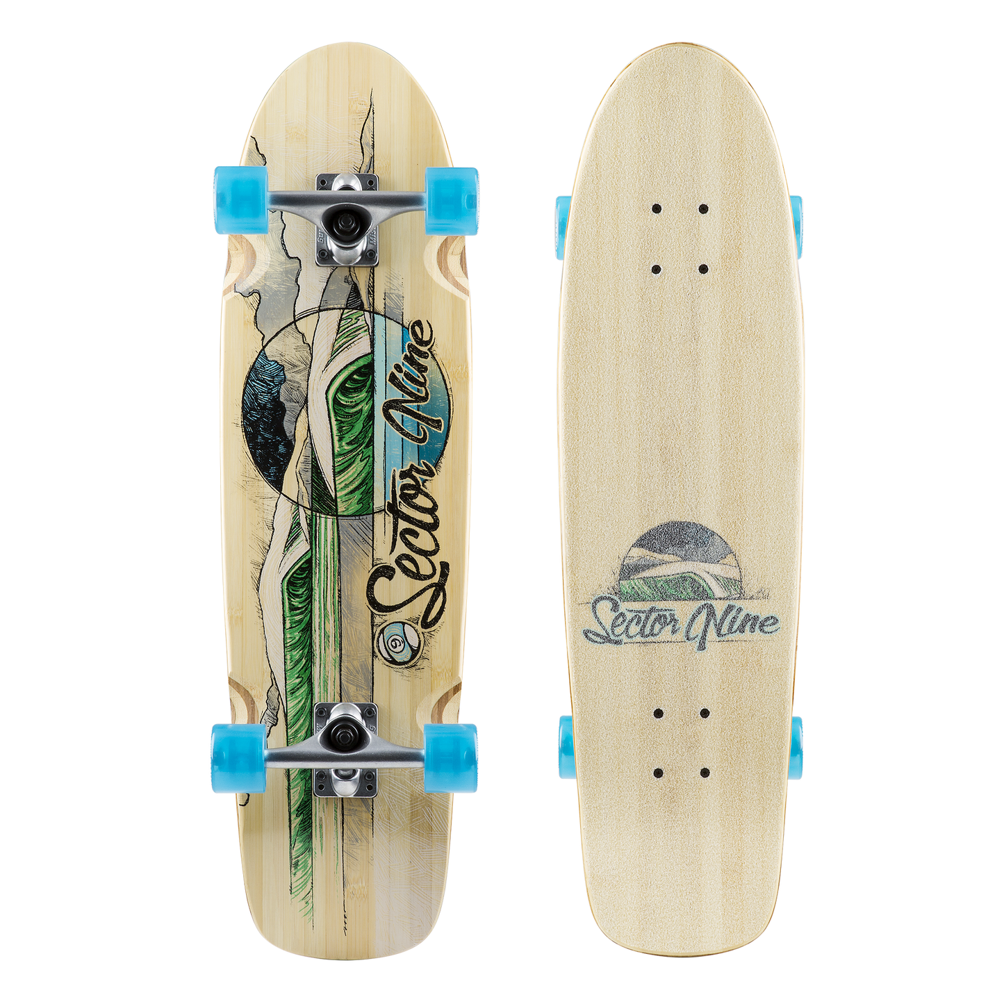 Sector Nine Bamboozler Complete Skateboard Longboard Skateboard