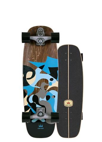 Carver Blue Ray 30" C7 Raw Complete Surfskate Complete Skateboard