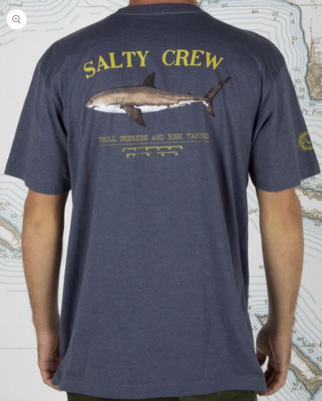 Salty Crew Bruce Premium S/S Tee - Harbor Heather Grey Mens T Shirt