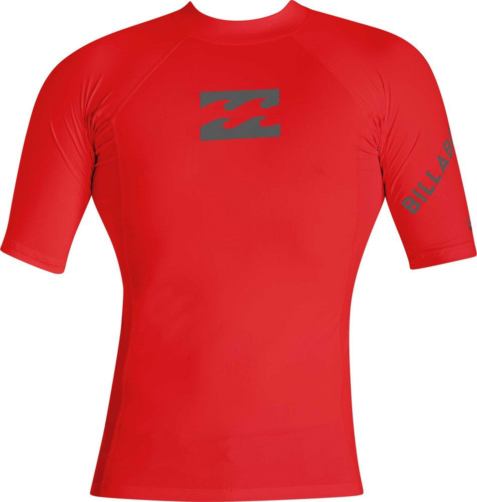 Billabong Team Wave SS Red Boys Rashguard youth rashguard