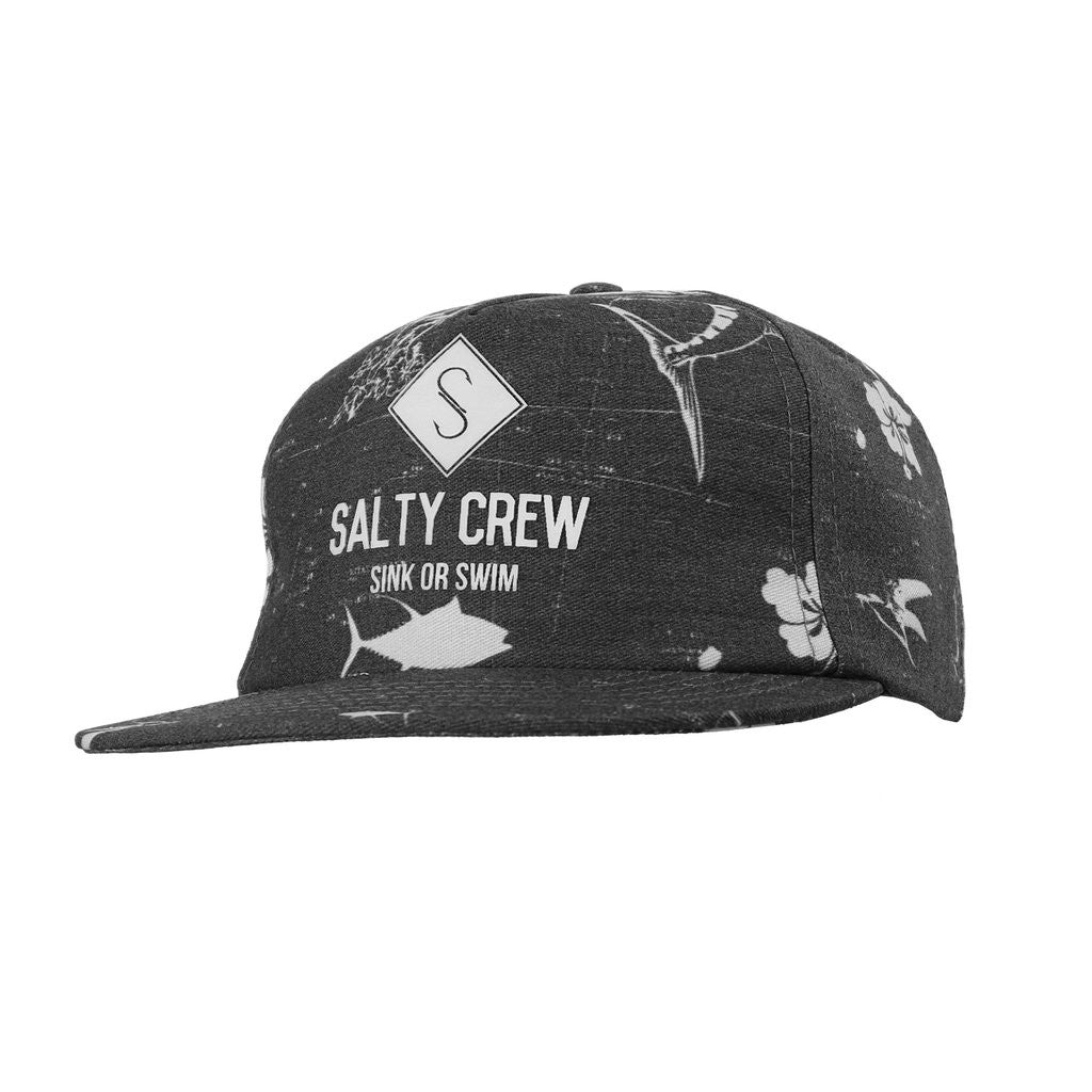 Salty Crew Chart Mens Hat - Black Mens Hat