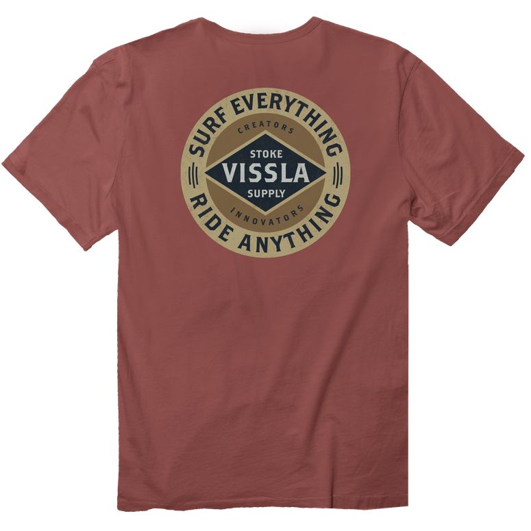 Vissla Barnstrom Pocket T-Shirt - Rusty Red Mens T Shirt