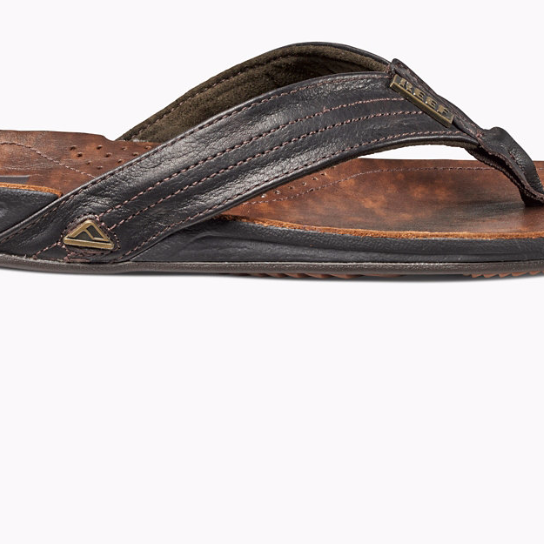 Reef J-Bay III Leather Dark Brown Sandal Mens Footwear