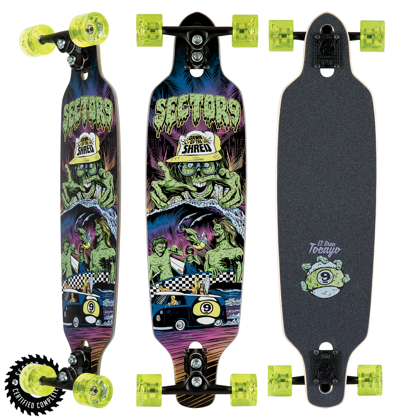 Sector 9 Dawn Of Shred 34" Complete Longboard Skateboard Longboard Complete