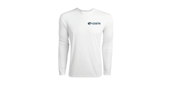 Costa Technical Species Dolphin Longsleeve Shirt - White Rashguard Sun Protection