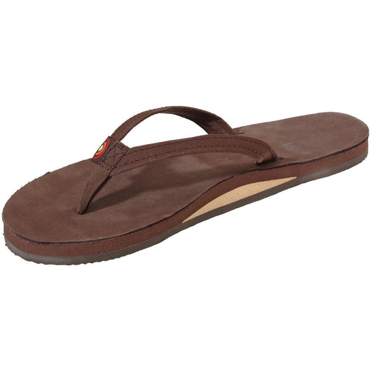 Rainbow Sandals Women's Narrow Strap Expresso Premier Leather Single Layer 301ALTSNEXPRL Womens Footwear