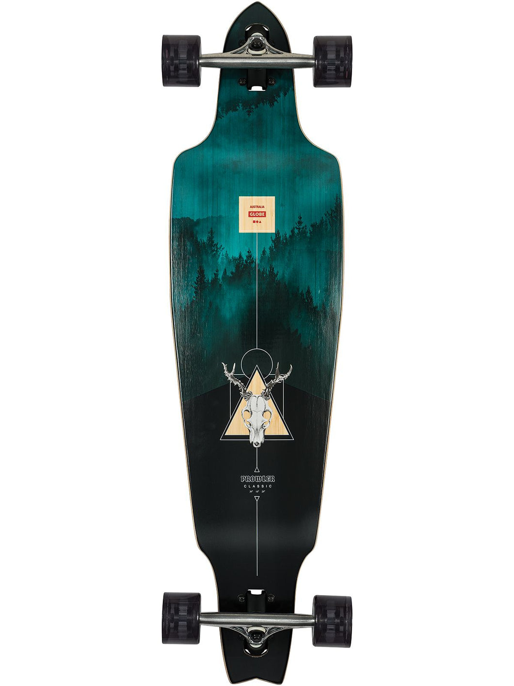 Globe Prowler Dropthru 38" Skateboard - Rosewood Copper - Bamboo Blue Mtns Skateboard Bamboo Blue Mtns