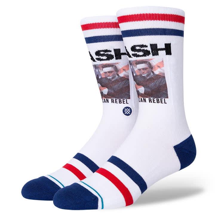 Stance Cash American Rebel Johnny Cash - White Socks